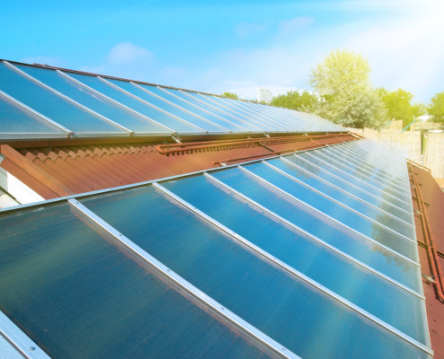 Solar system on the roof